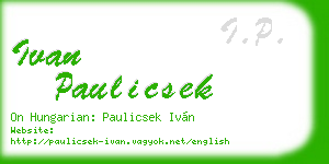 ivan paulicsek business card