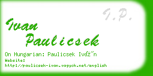 ivan paulicsek business card